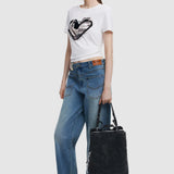 Rucsac damă Desigual cu compartimente multiple din piele ecologică, negru