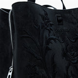 Rucsac damă Desigual cu compartimente multiple din piele ecologică, negru