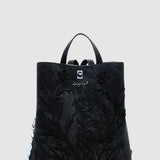 Rucsac damă Desigual cu compartimente multiple din piele ecologică, negru