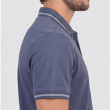 Tricou Polo bărbați Rugatchi cu guler contrast indigo