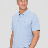 Tricou Polo bărbați din bumbac 100% albastru deschis