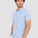 Tricou Polo Bărbați Regular Fit Albastru Uni