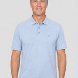 Tricou Polo bărbați din bumbac 100% albastru deschis