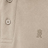 Tricou Polo bărbați din bumbac și vâscoză bej