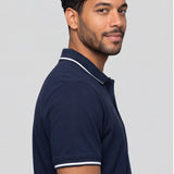 Tricou Polo bărbați Rugatchi cu guler contrast bleumarin