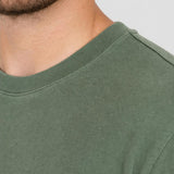 Tricou bărbați din bumbac cu logo brodat verde