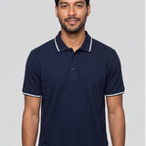 Tricou Polo bărbați Rugatchi cu guler contrast bleumarin