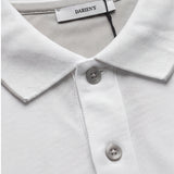 Tricou polo bărbați din bumbac elastic alb, design clasic