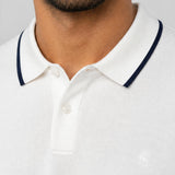 Tricou Polo bărbați Rugatchi cu guler contrast alb
