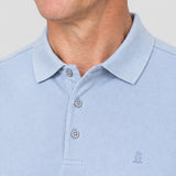 Tricou Polo bărbați din bumbac 100% albastru deschis