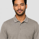 Tricou Polo bărbați din lyocell bej