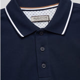 Tricou Polo bărbați Rugatchi cu guler contrast bleumarin