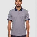 Tricou Polo bărbați RUGATCHI cu guler contrast Bleumarin