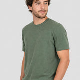 Tricou bărbați din bumbac cu logo brodat verde