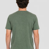 Tricou bărbați din bumbac cu logo brodat verde