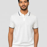 Tricou Polo bărbați Rugatchi cu guler contrast alb
